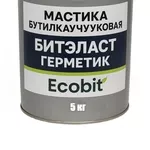 Мастика бутилкаучуковая БИТЭЛАСТ - ГЕРМЕТИК Ecobit ведро 5, 0 кг