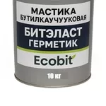 Мастика бутилкаучуковая БИТЭЛАСТ - ГЕРМЕТИК Ecobit ведро 10, 0 кг