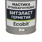 Мастика бутилкаучуковая БИТЭЛАСТ - ГЕРМЕТИК Ecobit ведро 25, 0 кг