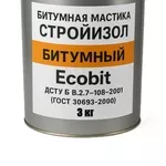 Битумная мастика СтройИзол Битумный Ecobit  ведро 3, 0 кг