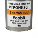 Битумная мастика СтройИзол Битумный Ecobit  ведро 5, 0 кг