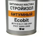 Битумная мастика СтройИзол Битумный Ecobit ведро 10 кг