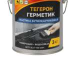 ТЕГЕРОН Герметик ЭКОБИТ ведро 3, 0 кг мастика бутилкаучуковая 