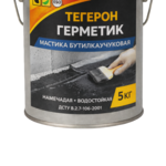 ТЕГЕРОН Герметик ЭКОБИТ ведро 5, 0 кг мастика бутилкаучуковая 