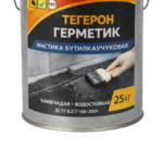 ТЕГЕРОН Герметик ЭКОБИТ ведро 25, 0 кг мастика бутилкаучуковая 