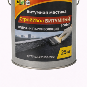 Битумная мастика СтройИзол Битумный ЭКОБИТ ведро 25, 0 кг 