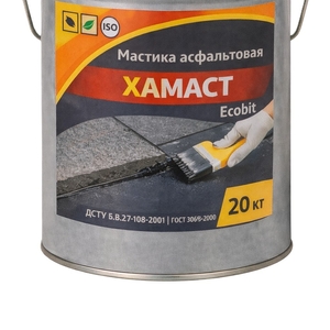 Мастика асфальтовая ХАМАСТ ЭКОБИТ ведро 20, 0 кг ДСТУ Б.В.2.7-108-2001