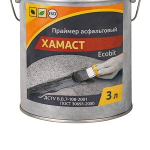 Праймер асфальтовый ХАМАСТ ЭКОБИТ ведро 3, 0 л ДСТУ Б.В.2.7-108-2001