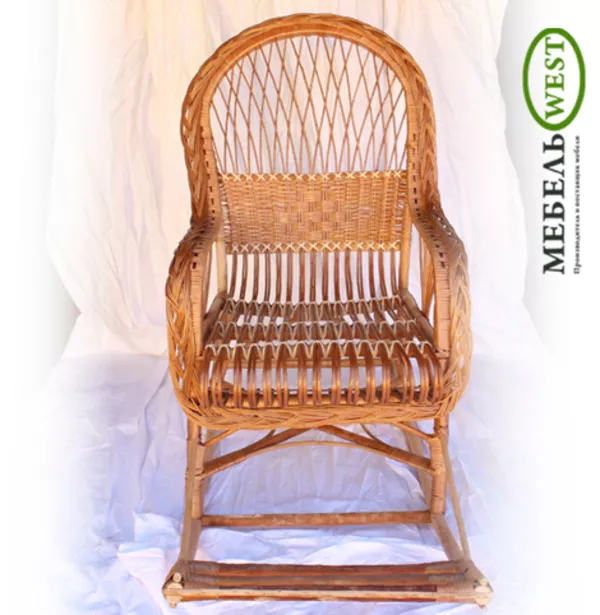 Кресло-качалка из натуральной лозы  3