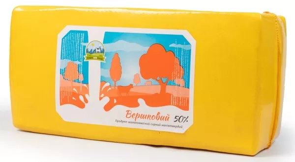 Продукт молоковмісний сирний твердий Вершковий, 50%