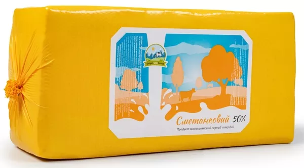 Продукт молоковмісний сирний твердий Сметанковий, 50%