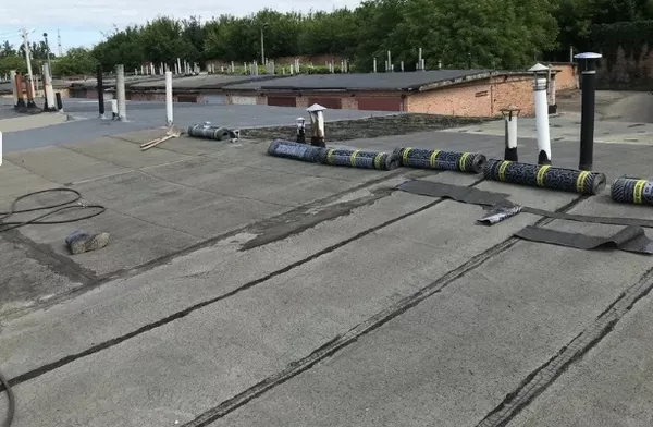 Ремонт мягкой плоской кровли крыши гидроизоляция  Фундамента 2