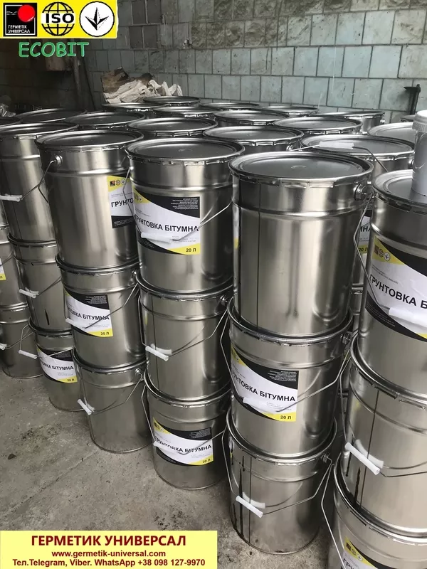 Праймер бітумно-каучуковий ЕКОБІТ вiдро 3 л  5