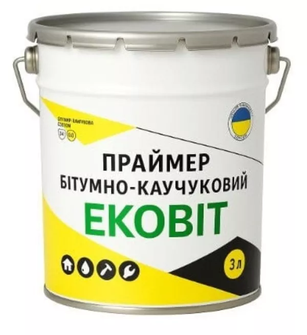Праймер бітумно-каучуковий ЕКОБІТ вiдро 3 л 
