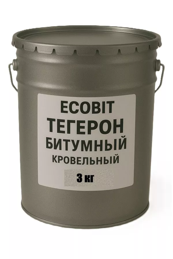 Тегерон битумный Ecobit мастика резино-битумная ведро 3, 0 кг