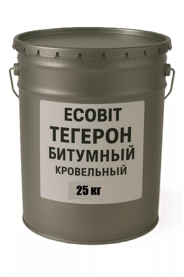 Тегерон битумный Ecobit мастика резино-битумная ведро 25, 0 кг