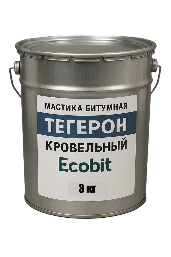 Тегерон Кровельный Ecobit ведро 3, 0 кг - кровельная битумная мастика 2