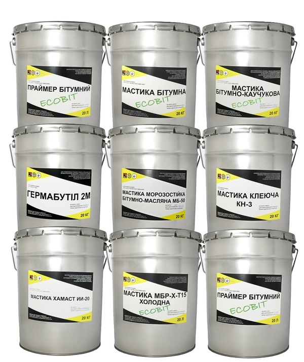 Мастика масляная морозостойкая МБ - 50 Ecobit ведро 10, 0 кг  5