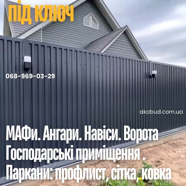 Металлоконструкции на заказ— заборы,  ворота,  навесы,  козырьки под ключ 3