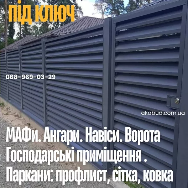 Металлоконструкции на заказ— заборы,  ворота,  навесы,  козырьки под ключ 4
