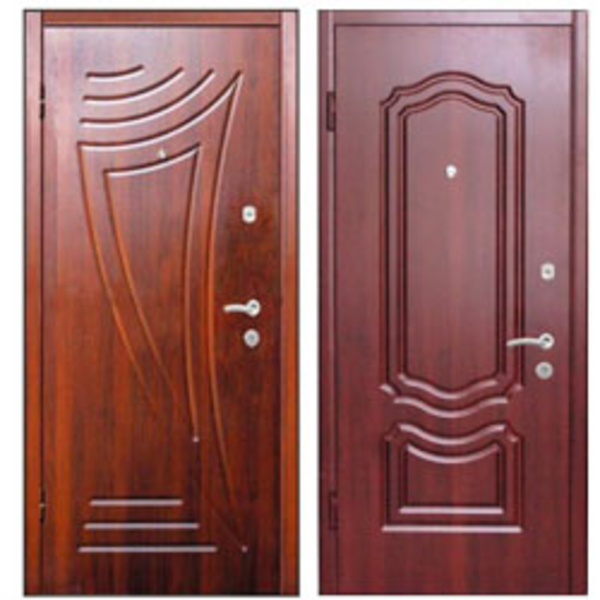 Входные металлические двери с накладкой МДФ  6